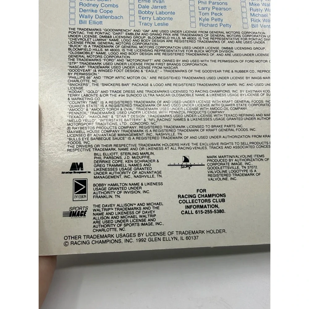 Racing Champions Harry Gant 33 Food Lion Racing Team Transporter Hauler 1992 New